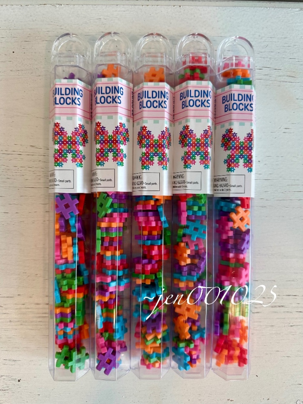 5 Sets Target Hashtag Building Blocks Multicolor